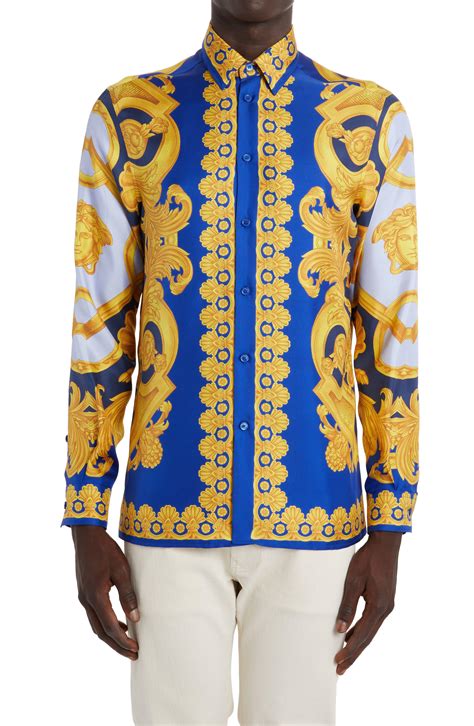 versace classic button shirt|Versace formal shirts.